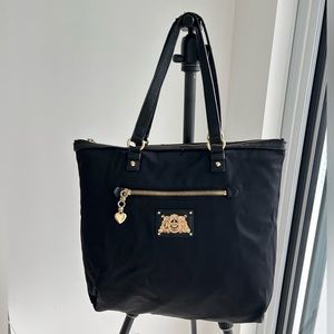 Juicy couture black nylon tote bag